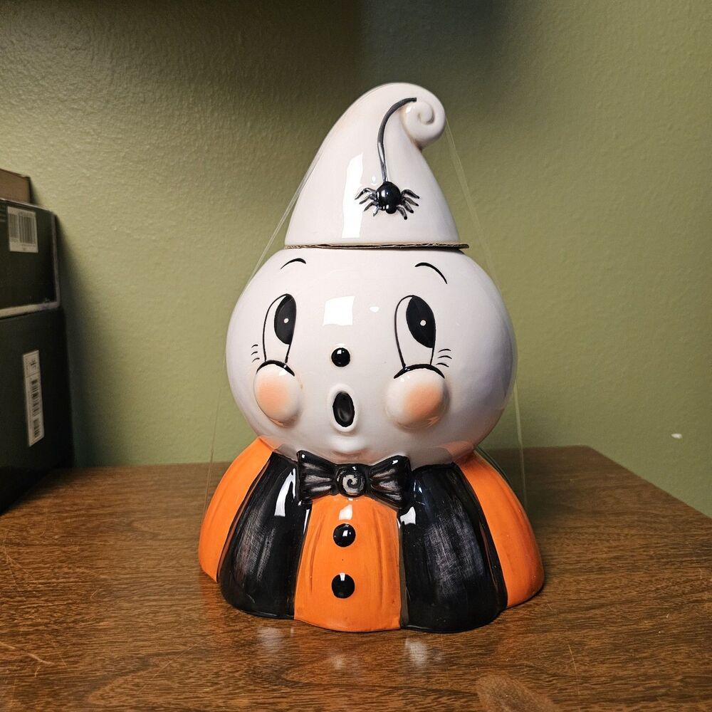 Johanna Parker Halloween GUS Ghost KOOKY SPOOKY Figural Cookie Jar NEW 2026